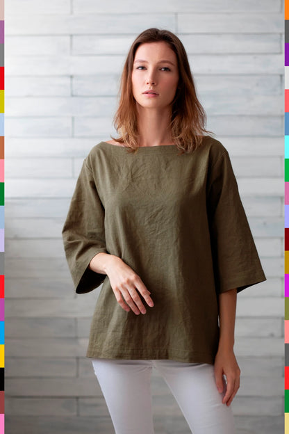 Linen women top