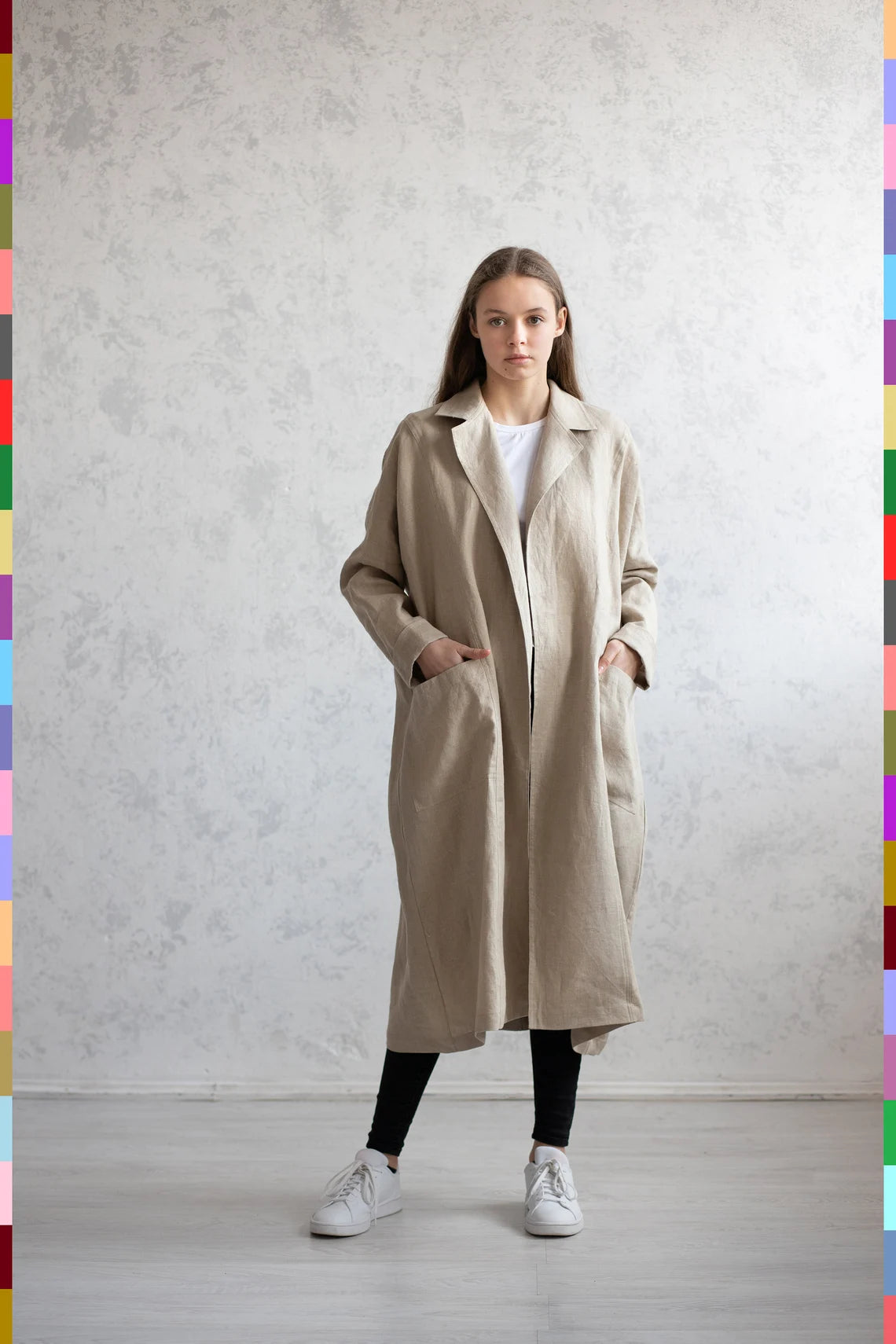 Linen women coat