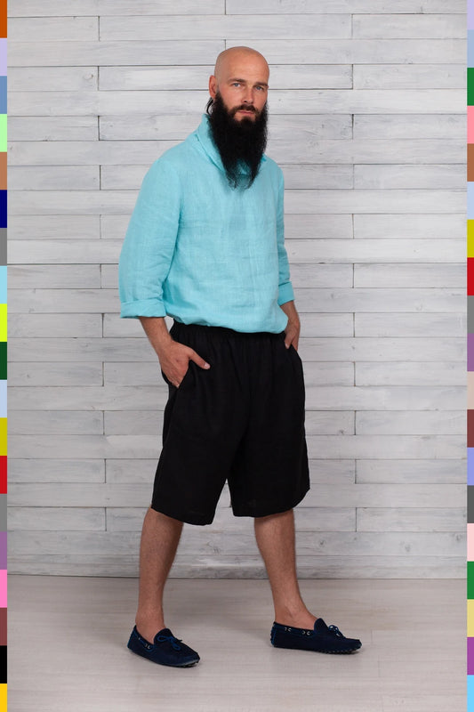 Linen men shorts