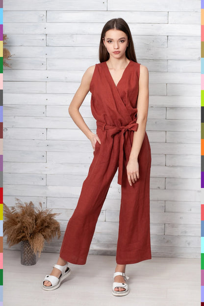 Linen women jumpsuit