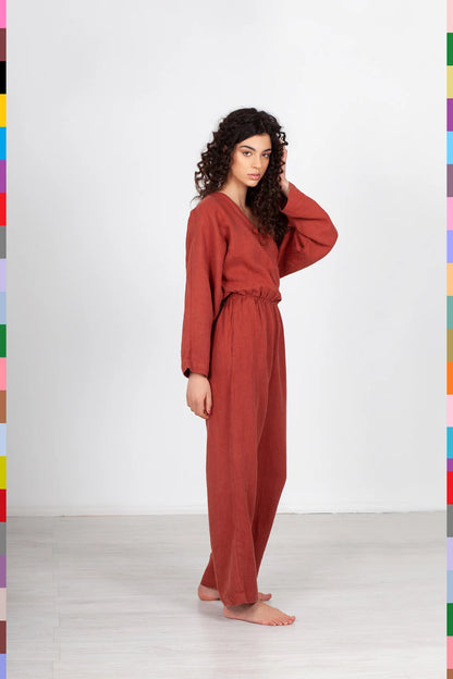 Linen women jumpsuit