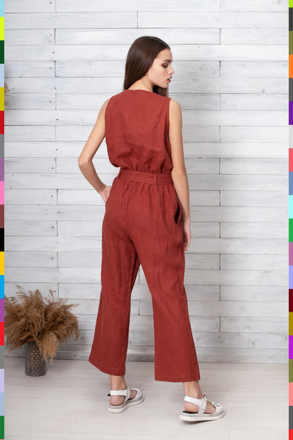 Linen women jumpsuit