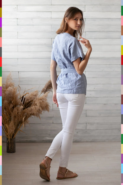 Linen women top