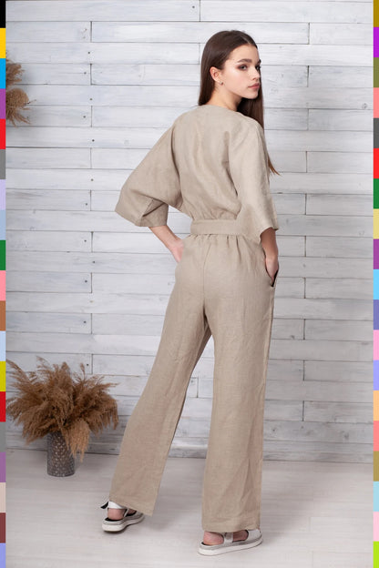 Linen women jumpsuit