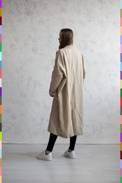 Linen women coat