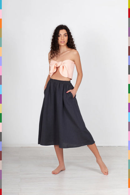 Linen women skirt