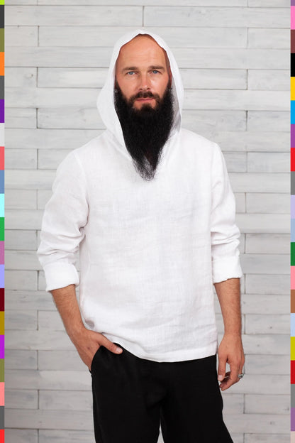 Linen men hoodie