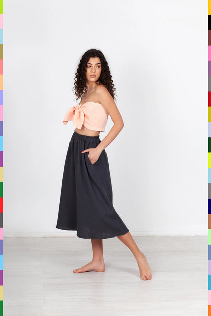 Linen women skirt