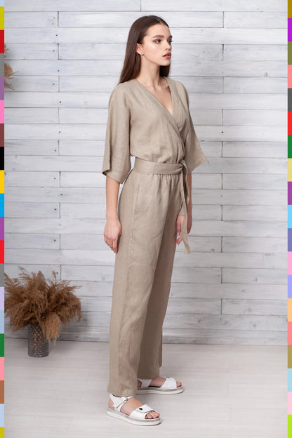 Linen women jumpsuit