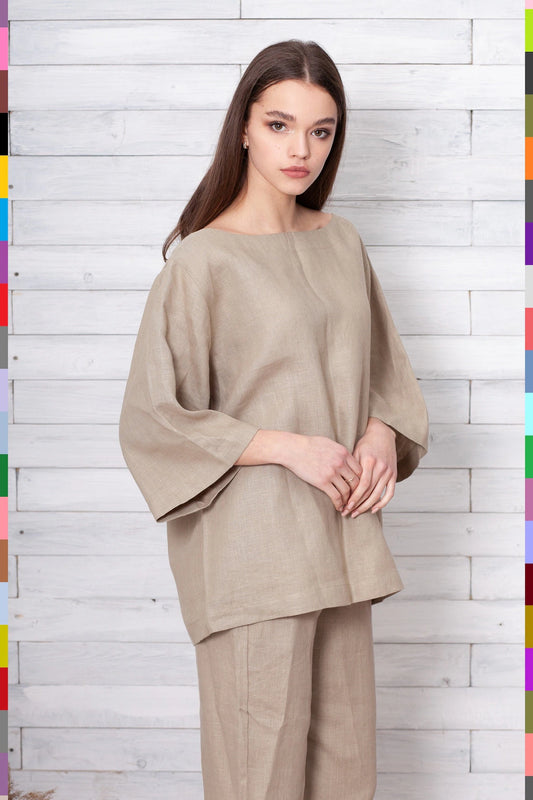 Linen women top