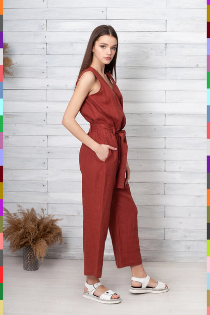 Linen women jumpsuit