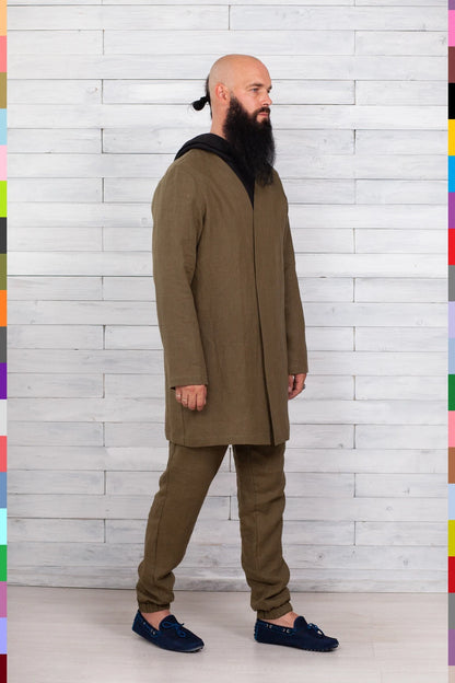 Linen men coat