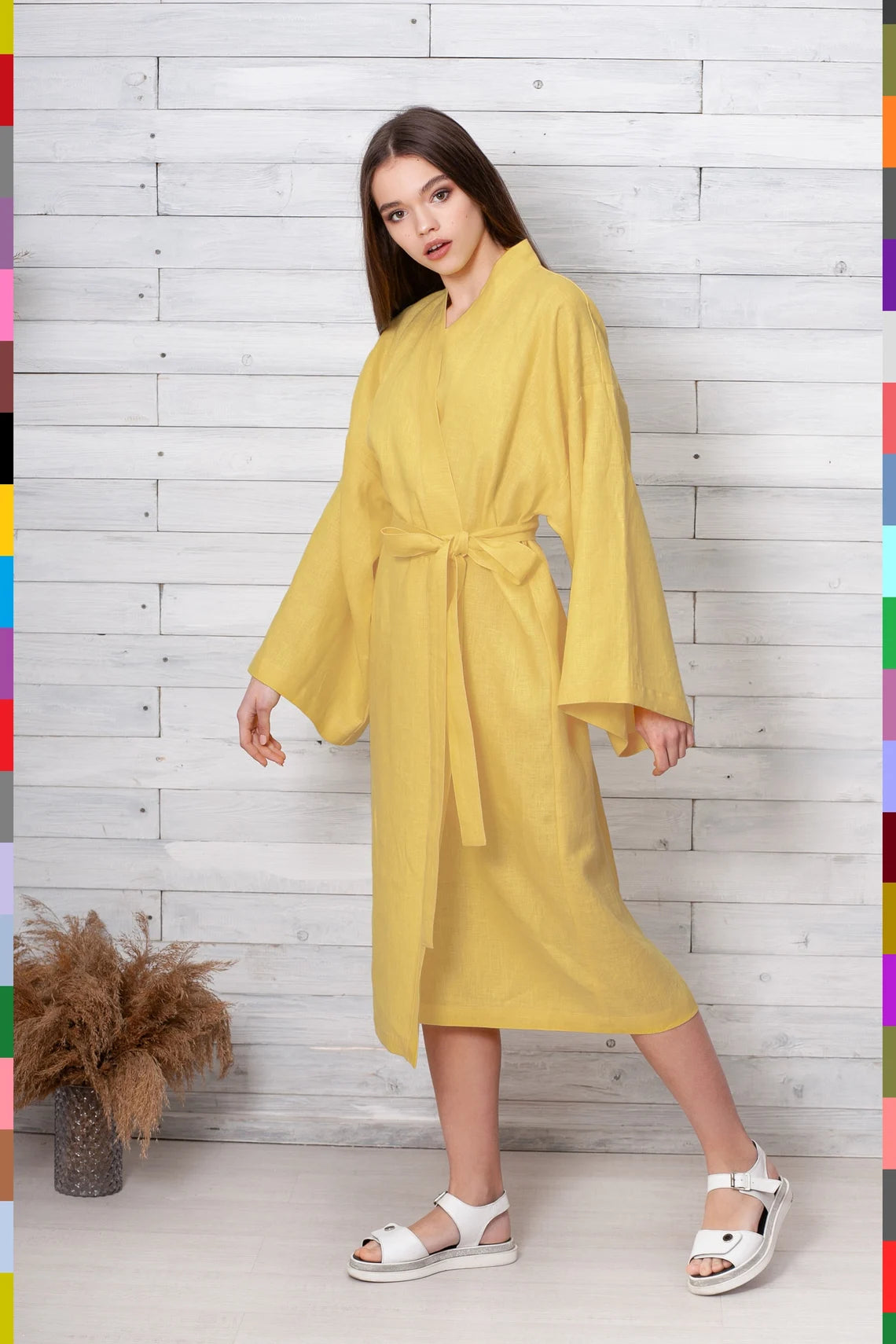 Linen women robe