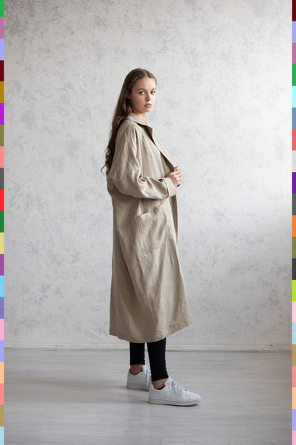 Linen women coat