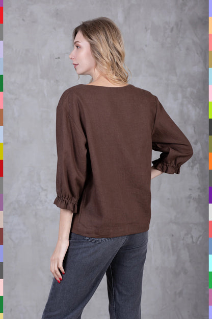 Linen women top