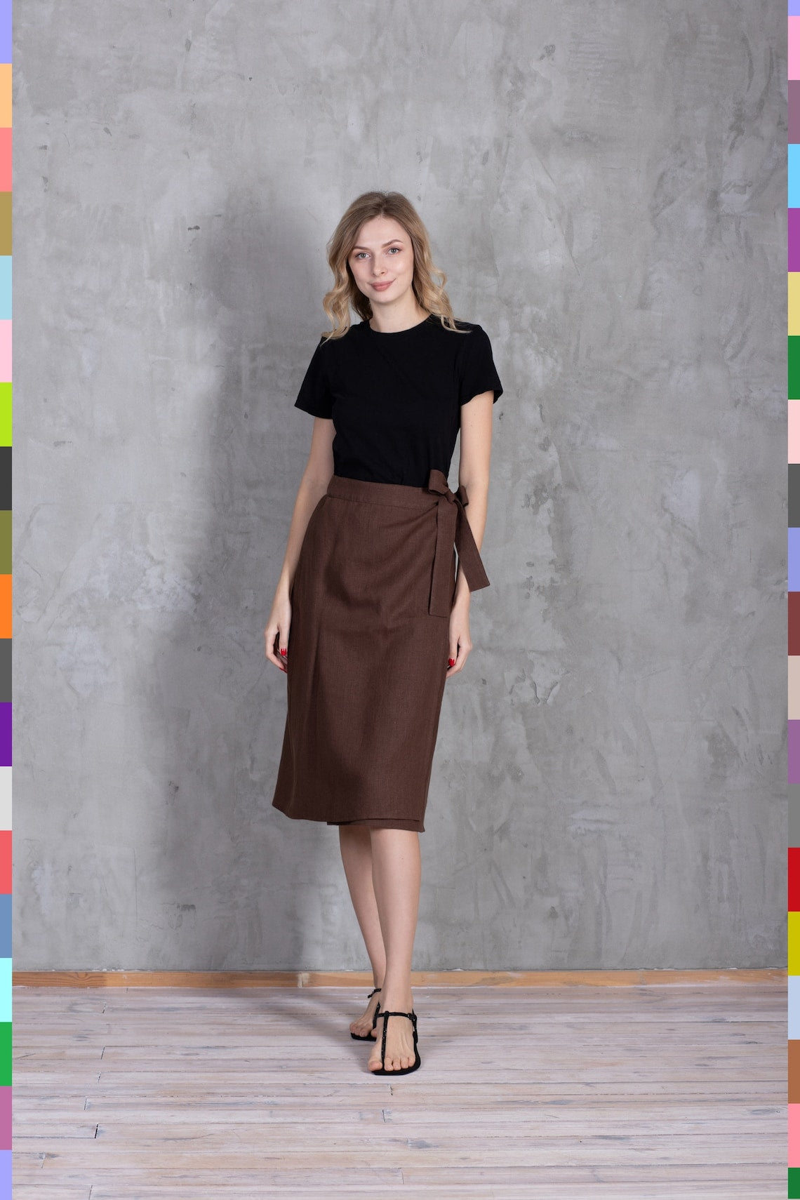 Linen women skirt