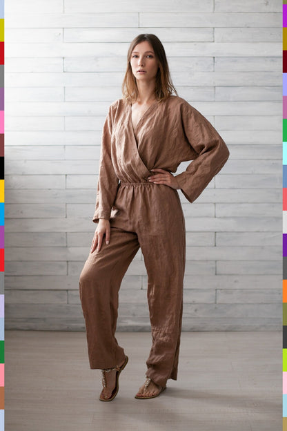 Linen women jumpsuit