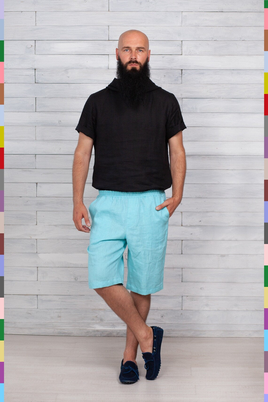 Linen men shorts