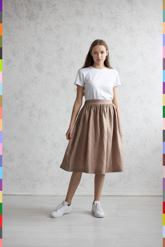 Linen women skirt