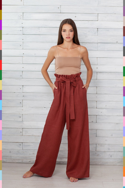 Linen loose pants