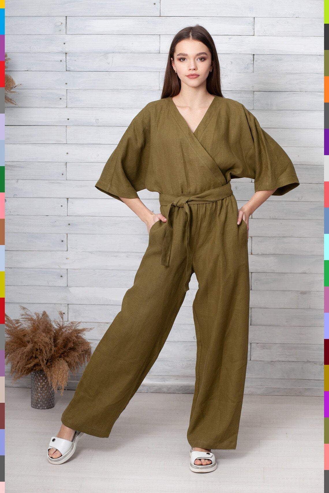 Linen women jumpsuit