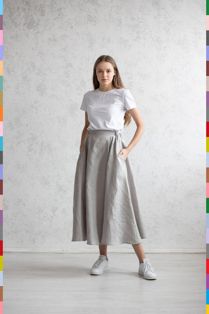 Linen women skirt