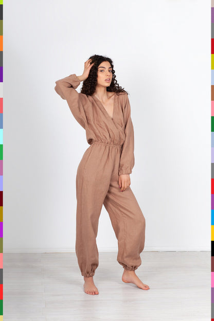 Linen women jumpsuit