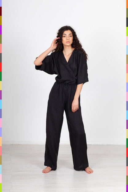 Linen women jumpsuit