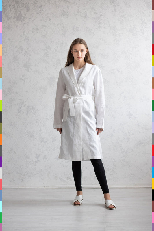 Linen women robe