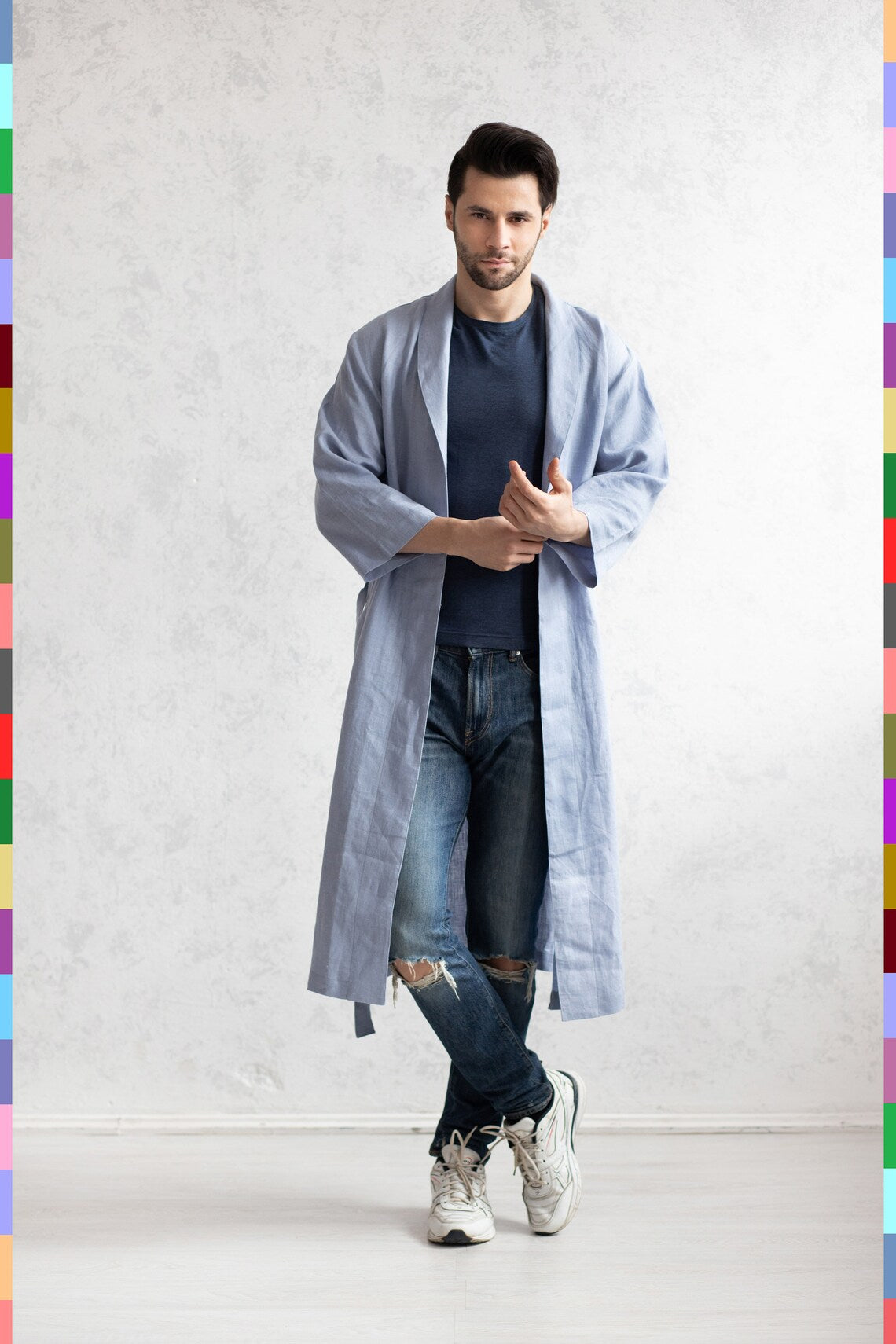 Linen men coat