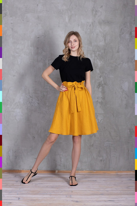 Linen women skirt