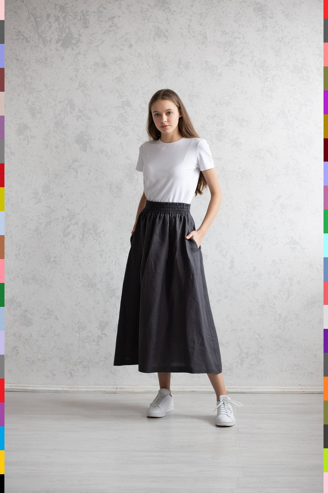 Linen women skirt