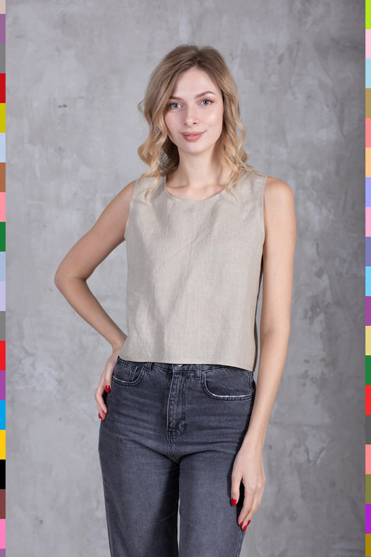 Linen women top