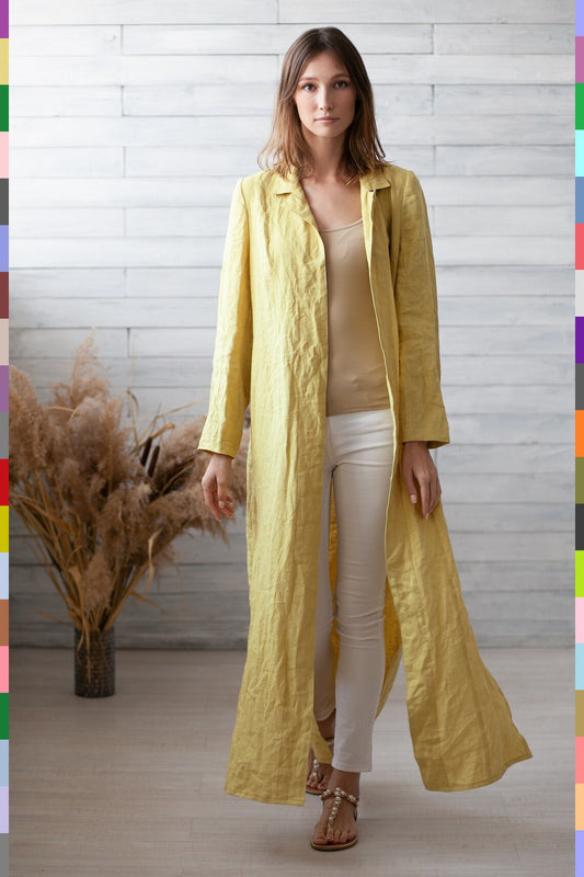 Linen women coat