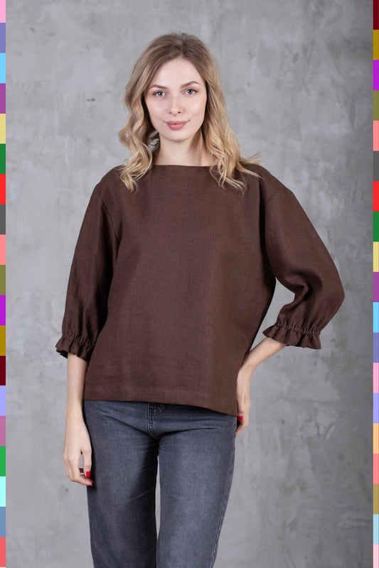 Linen women top