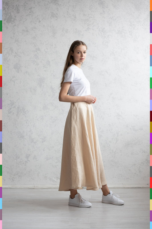 Linen women skirt