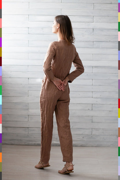 Linen women jumpsuit