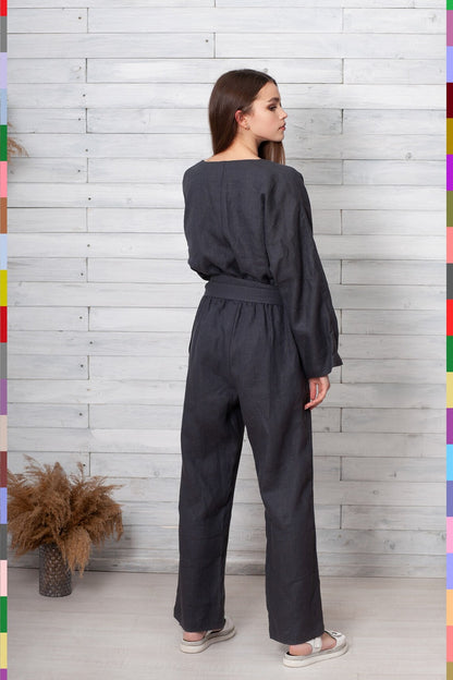 Linen women jumpsuit