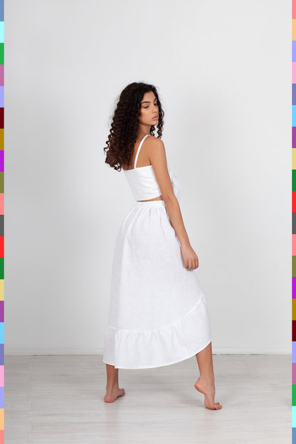 Linen women skirt