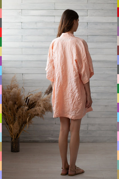 Linen women robe