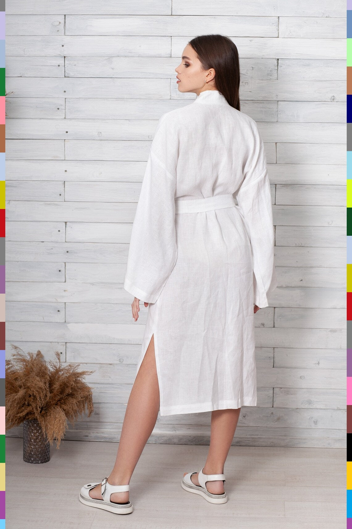 Linen women robe