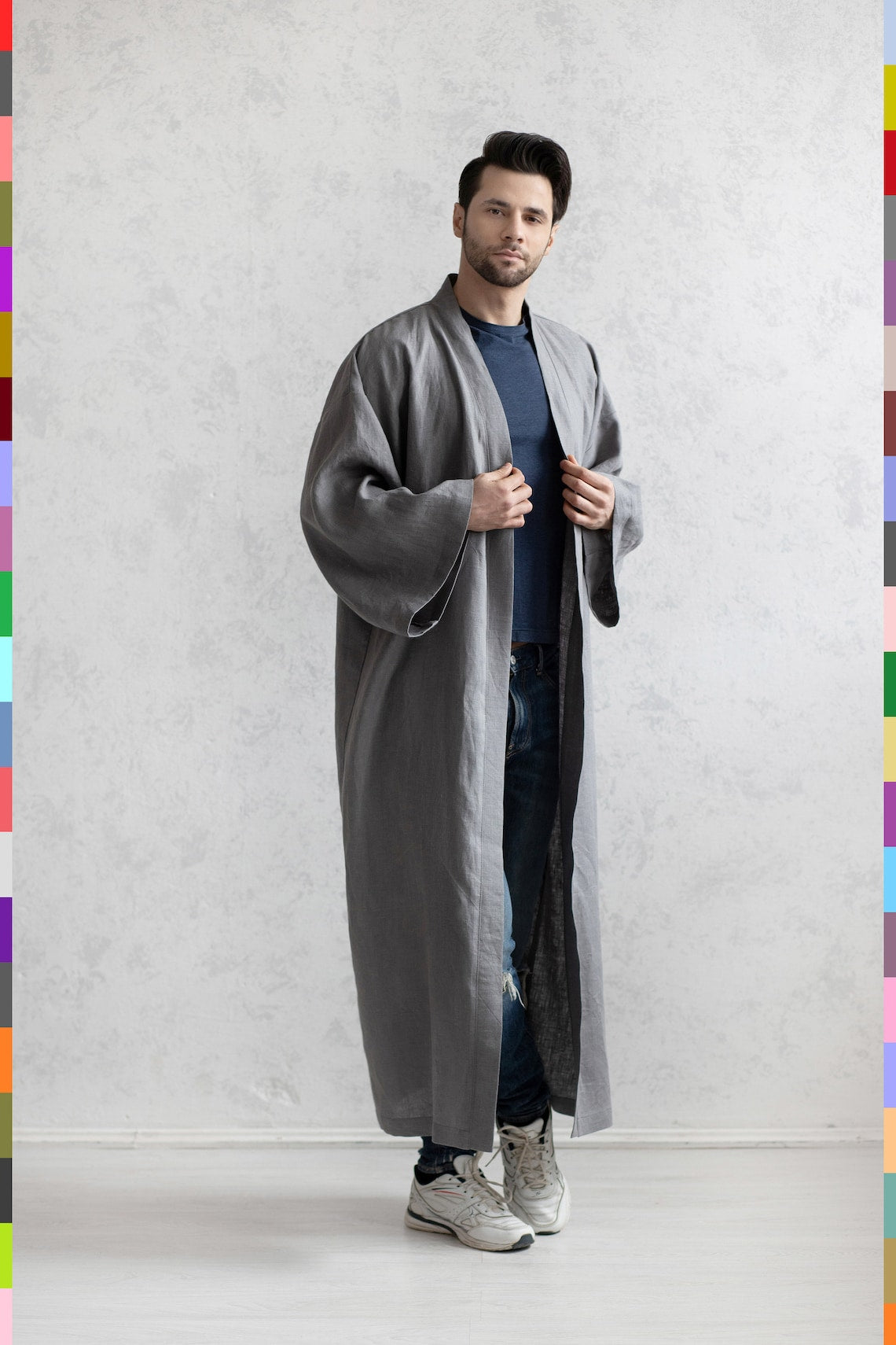 Linen men coat