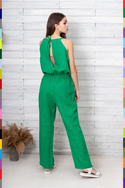 Linen women jumpsuit