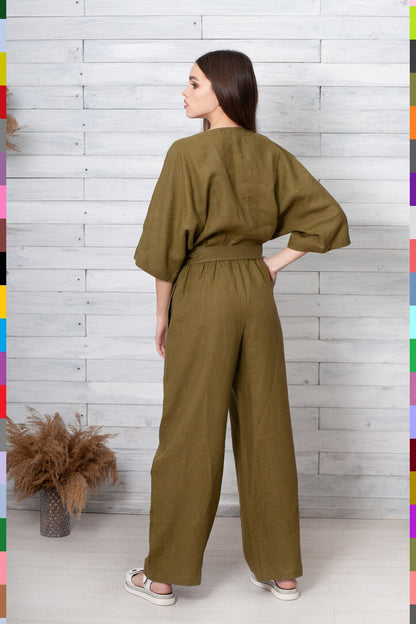 Linen women jumpsuit