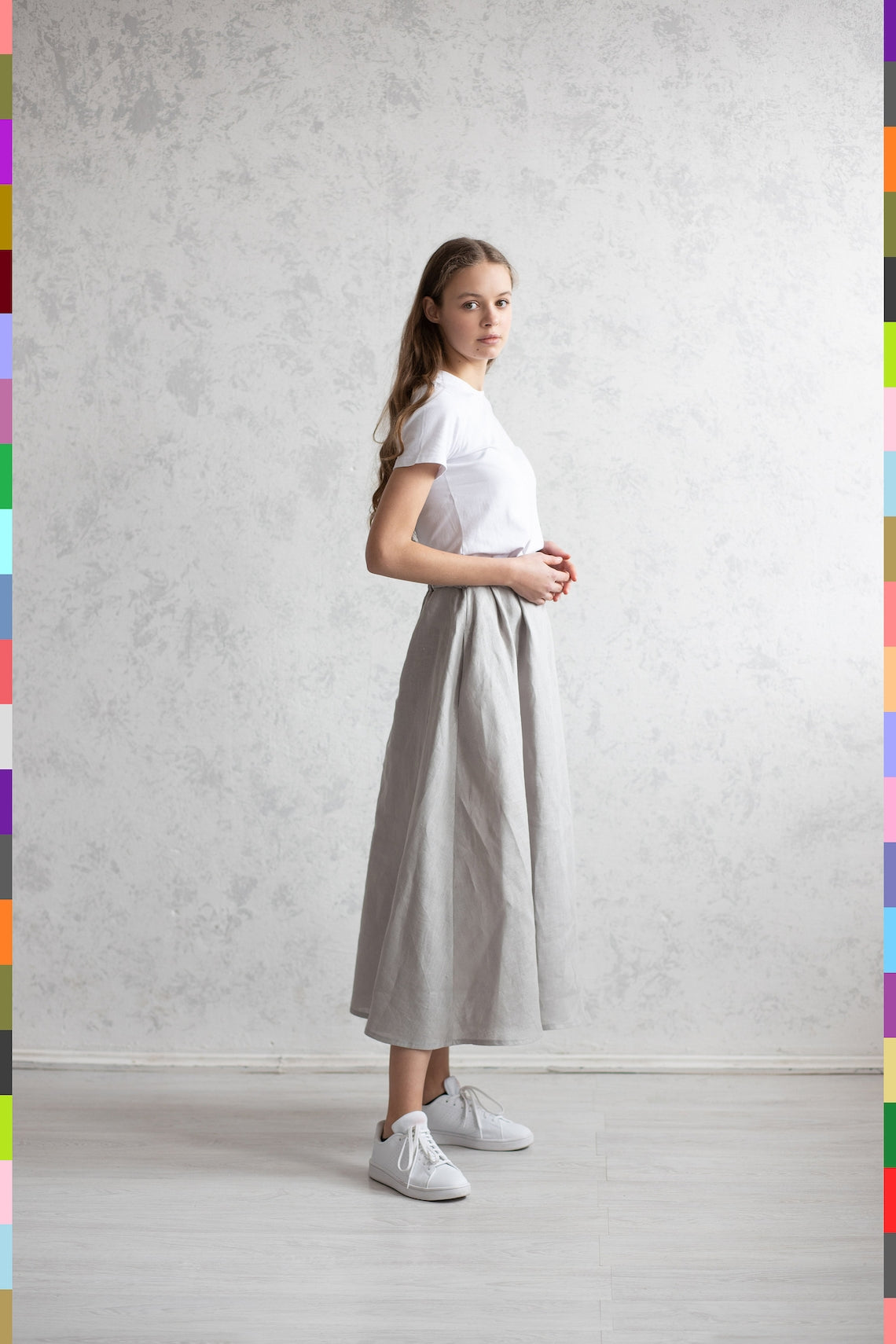 Linen women skirt