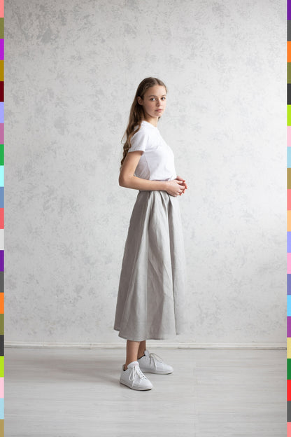 Linen women skirt