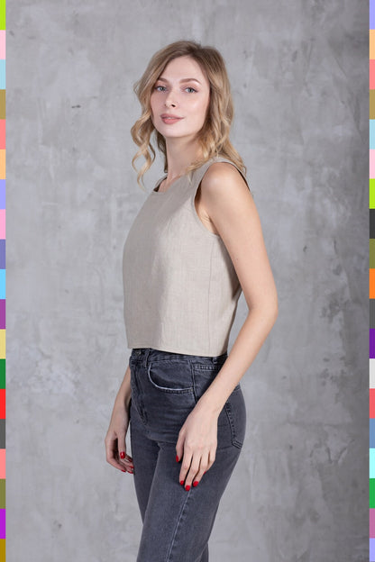 Linen women top