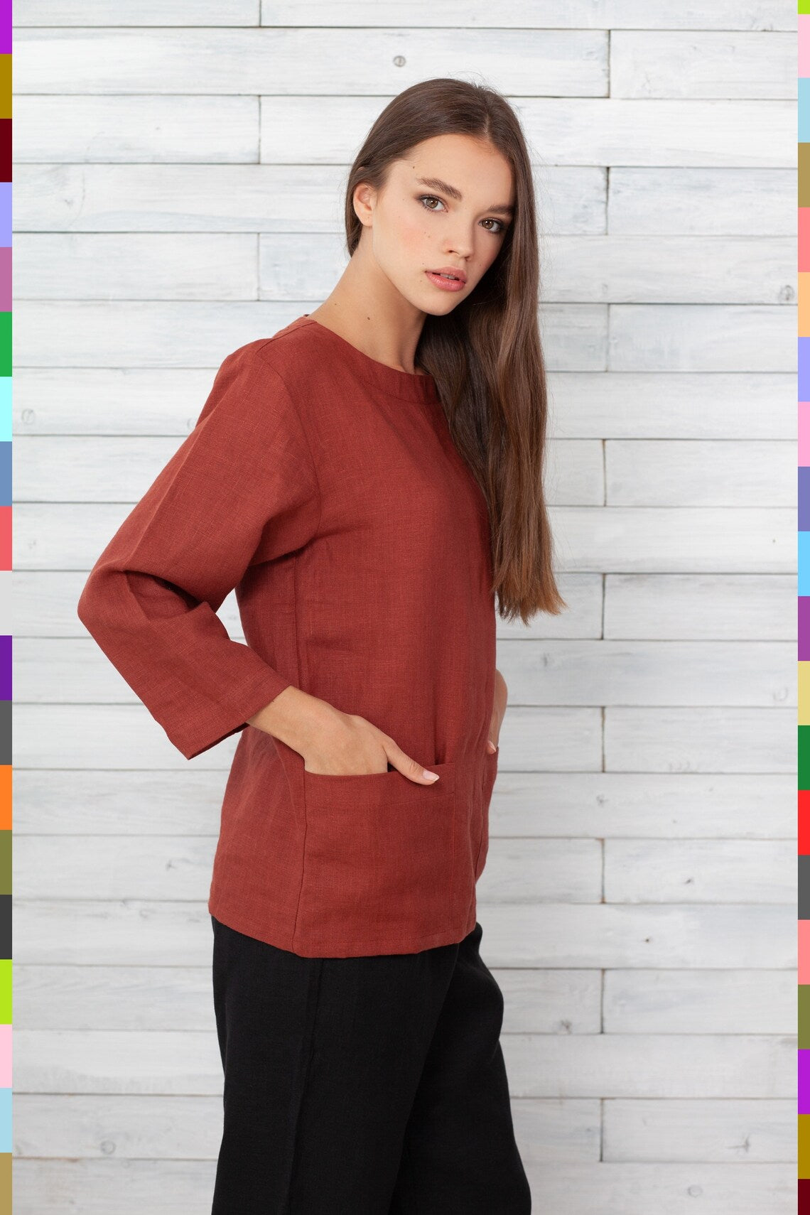 Linen women top