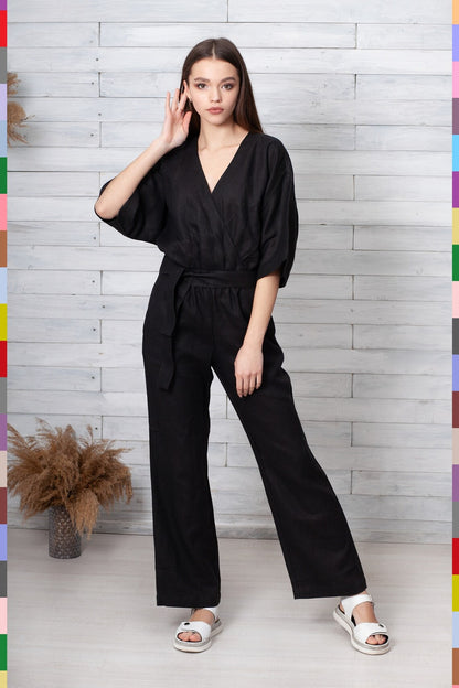 Linen women jumpsuit