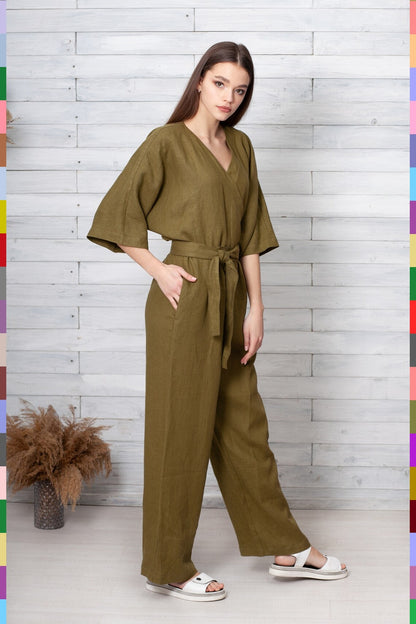 Linen women jumpsuit